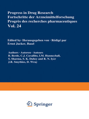cover image of Progress in Drug Research / Fortschritte der Arzneimittelforschung / Progrès des recherches pharmaceutiques